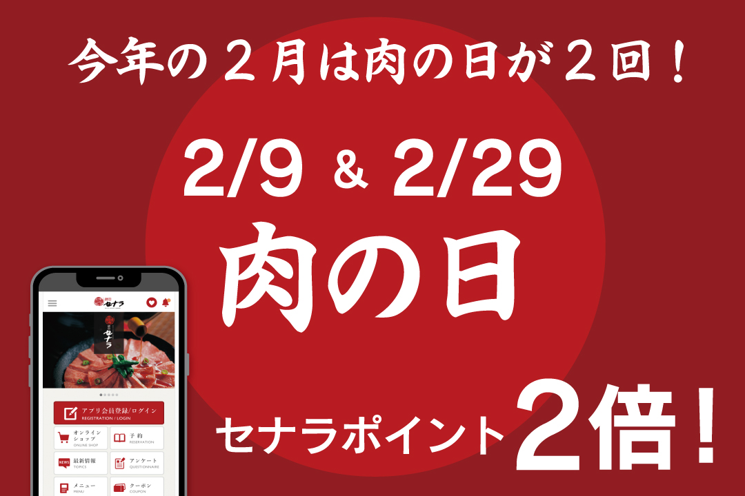 肉の日セナラポイント2倍