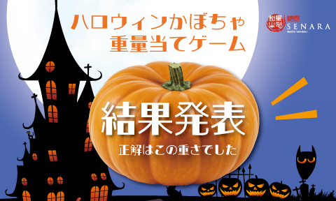 焼肉セナラのハロウィンイベント カボチャ重量当て結果発表！