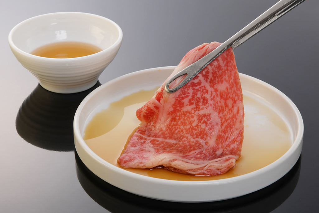 お出汁で食べる和牛ミルフィーユ
